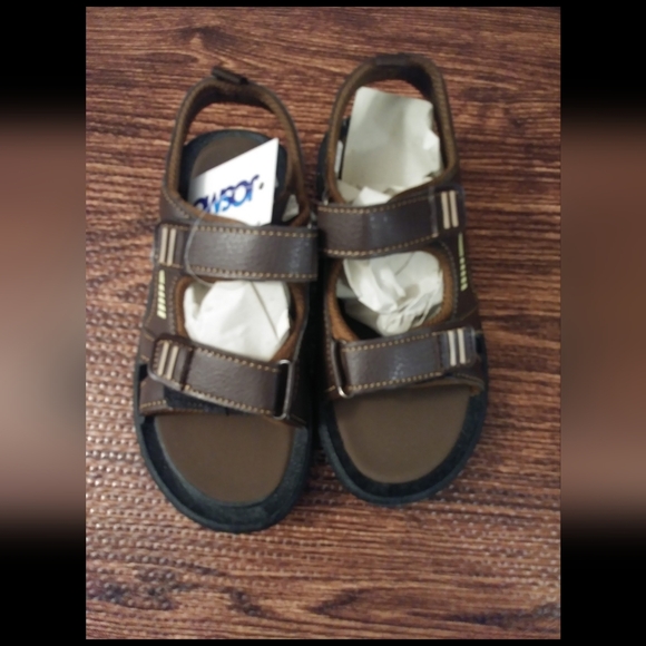 Josmo Brown Kids Sandals with Black Soles - Picture 2 of 8
